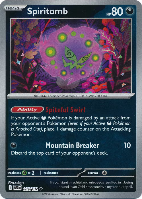 Mega Evolution Spiritomb #087/132 Reverse Holo
